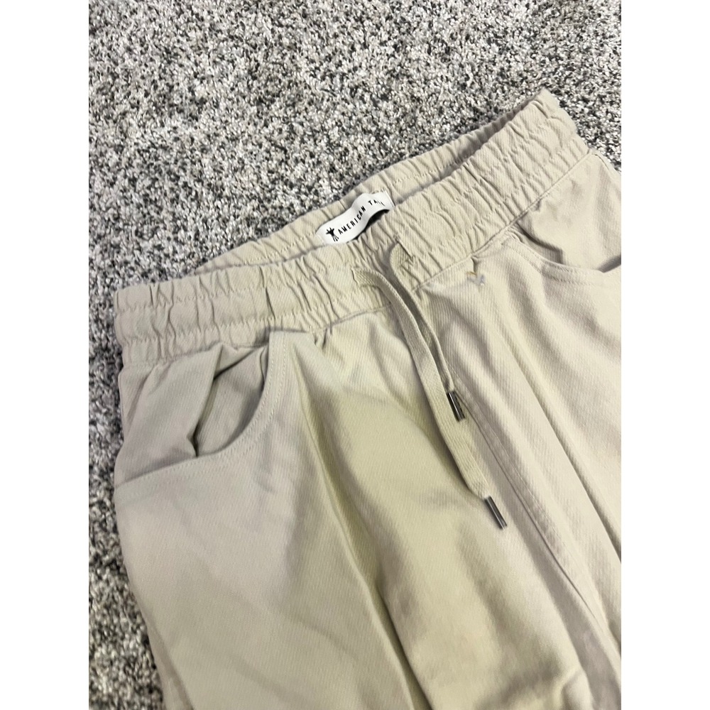 American Tall‎ Womens XS Tall Beige Straight Leg Drawstring Pants NEW - Picture 3 of 12